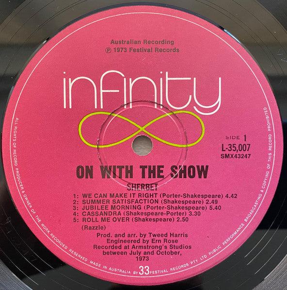 Sherbet – On With The Show LP vinyl record, image 3 of 10
