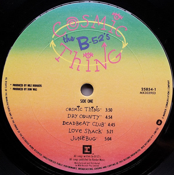 The B-52's – Cosmic Thing LP vinyl record, image 3 of 6