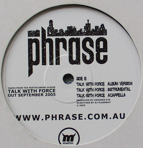 Phrase – Here Now / Talk With Force 12" vinyl record, image 2 of 2