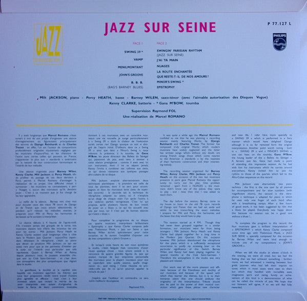 Milt Jackson, Barney Wilen, Percy Heath, Kenny Clarke – Jazz Sur Seine LP vinyl record, image 3 of 7