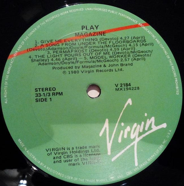 Magazine – Play LP vinyl record, image 3 of 4