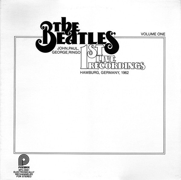The Beatles – 1st Live Recordings (Volume One) LP vinyl record, image 1 of 4