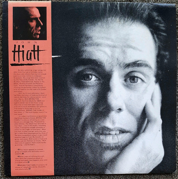 John Hiatt – Bring The Family LP vinyl record, image 2 of 8