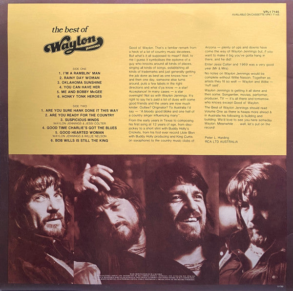 Waylon Jennings – The Best Of Waylon Jennings LP vinyl record, image 2 of 4