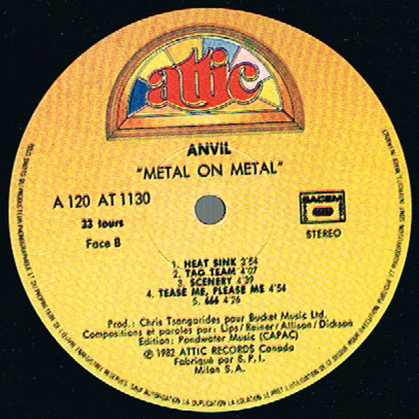 Anvil – Metal On Metal LP vinyl record, image 3 of 7