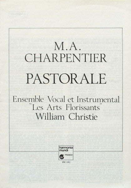 Marc Antoine Charpentier, Les Arts Florissants, William Christie – Pastorale LP vinyl record, image 5 of 6