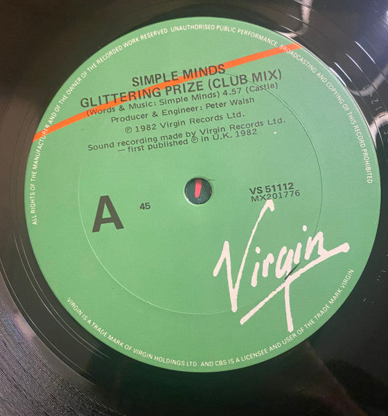 Simple Minds – Glittering Prize 12" vinyl record, image 3 of 4