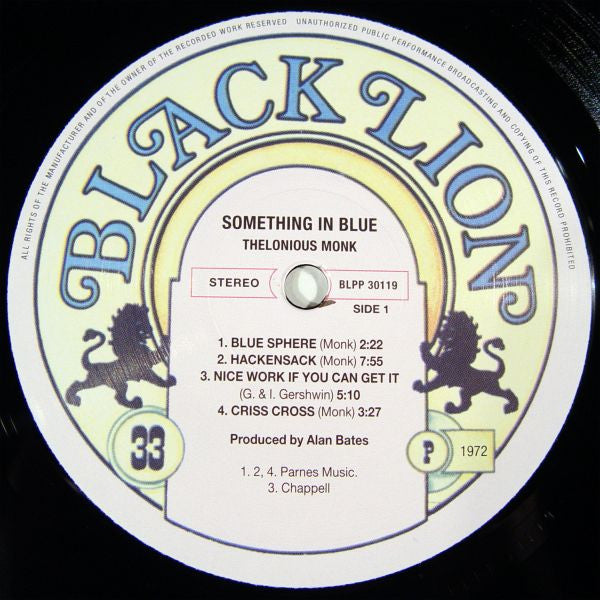 Thelonious Monk – Something In Blue LP vinyl record, image 3 of 5