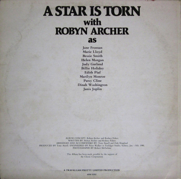 Robyn Archer – A Star Is Torn LP vinyl record, image 2 of 6