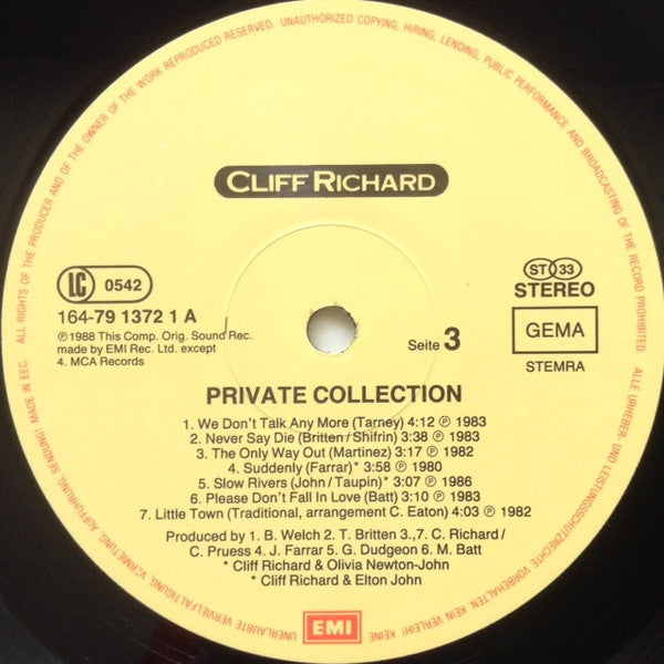 Cliff Richard – Private Collection (1979 - 1988) (2xLP) LP vinyl record, image 7 of 8