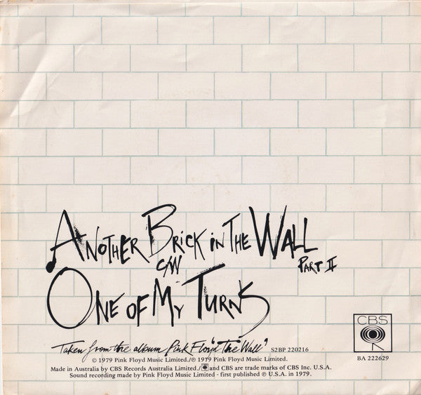 Pink Floyd – Another Brick In The Wall (Part II) 7" vinyl record, image 2 of 4