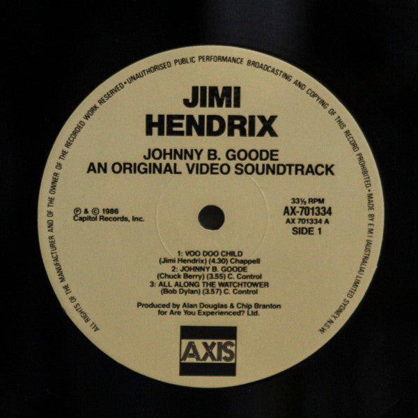Jimi Hendrix – Johnny B. Goode An Original Video Soundtrack 12" vinyl record, image 3 of 4