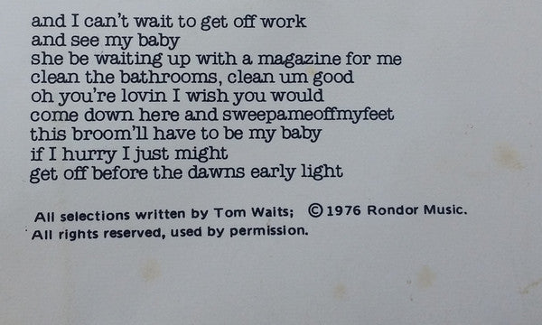 Tom Waits – Small Change LP vinyl record, image 6 of 8