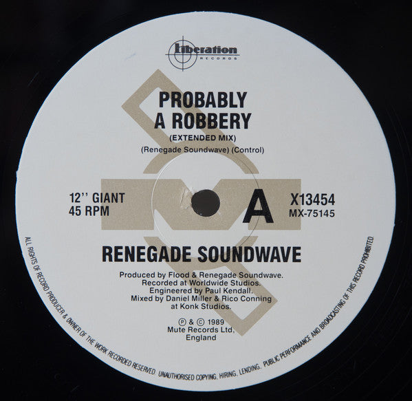 Renegade Soundwave – Probably A Robbery 12" vinyl record, image 3 of 4