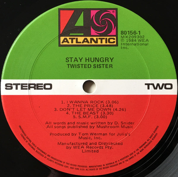 Twisted Sister – Stay Hungry LP vinyl record, image 4 of 8