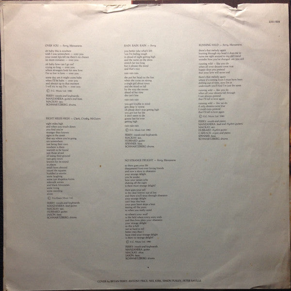Roxy Music – Flesh + Blood LP vinyl record, image 4 of 6