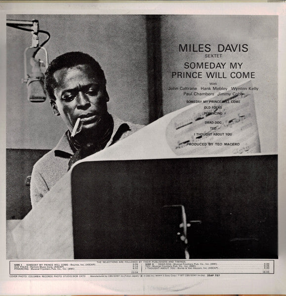 The Miles Davis Sextet – Someday My Prince Will Come LP vinyl record, image 3 of 5