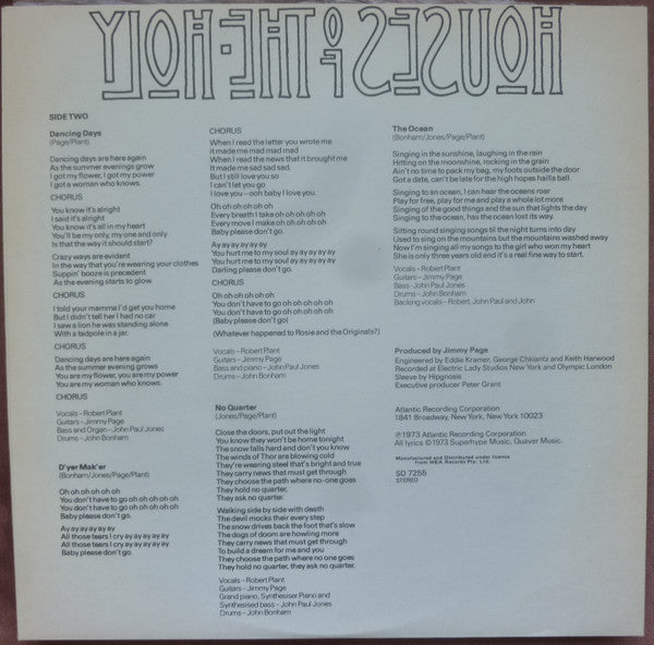 Led Zeppelin – Houses Of The Holy LP vinyl record, image 6 of 8