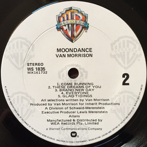 Van Morrison – Moondance LP vinyl record, image 4 of 4