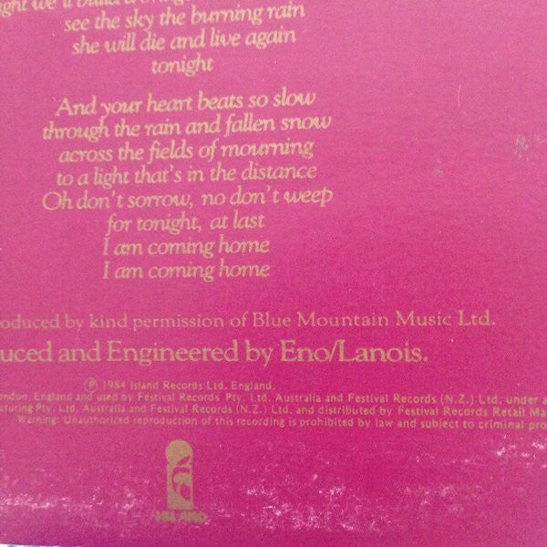 U2 – The Unforgettable Fire LP vinyl record, image 7 of 7