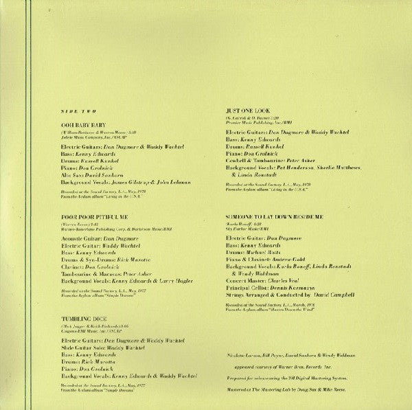 Linda Ronstadt – Greatest Hits Volume Two LP vinyl record, image 7 of 9