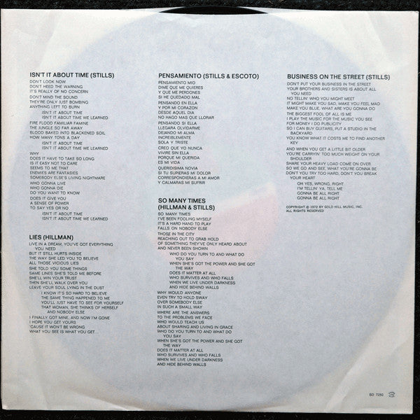 Stephen Stills, Manassas – Down The Road LP vinyl record, image 5 of 6