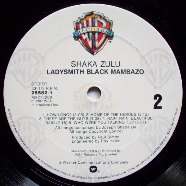 Ladysmith Black Mambazo – Shaka Zulu LP vinyl record, image 4 of 4