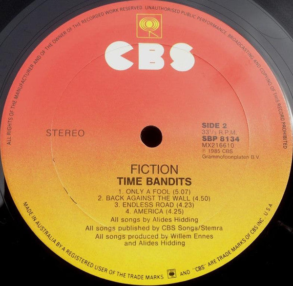 Time Bandits – Fiction LP vinyl record, image 4 of 6