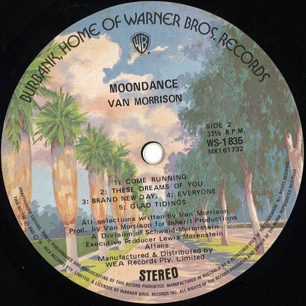 Van Morrison – Moondance LP vinyl record, image 4 of 4