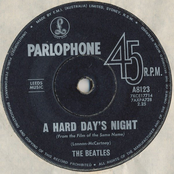 The Beatles – A Hard Day's Night 7" vinyl record, image 1 of 2