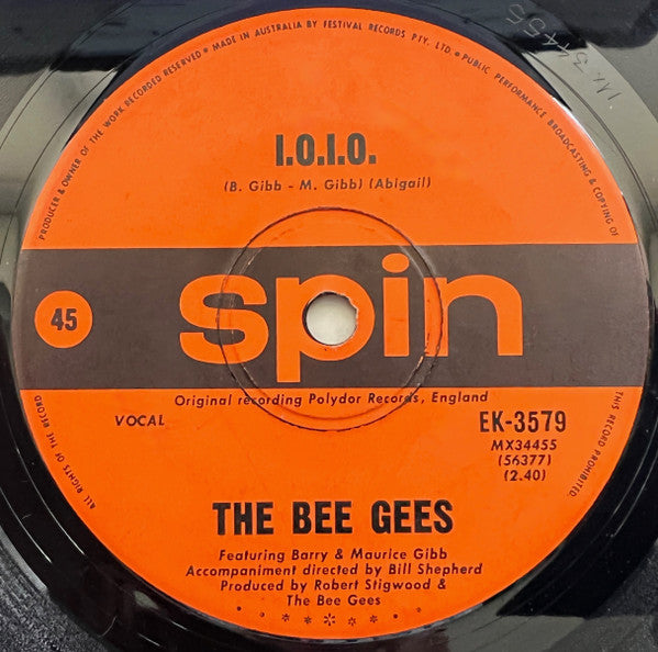 Bee Gees – I.O.I.O. 7" vinyl record, image 1 of 2