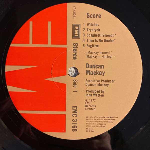 Duncan Mackay – Score LP vinyl record, image 5 of 6