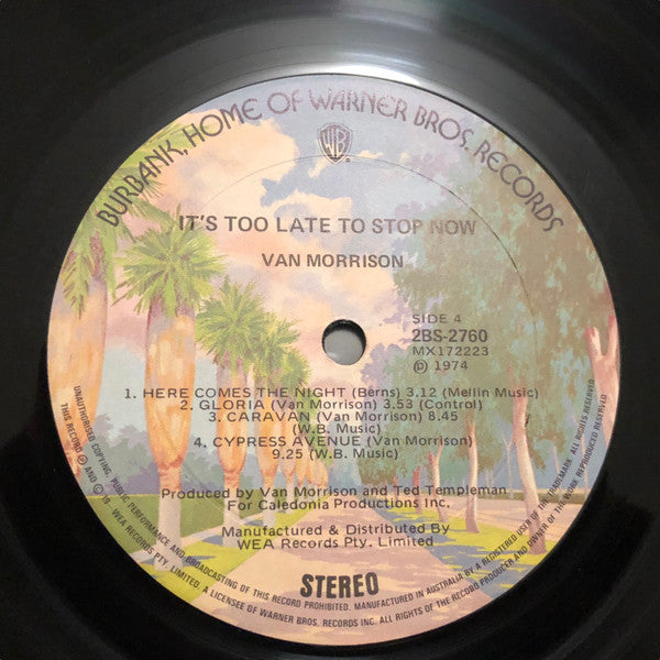Van Morrison – It's Too Late To Stop Now (2xLP) LP vinyl record, image 8 of 8