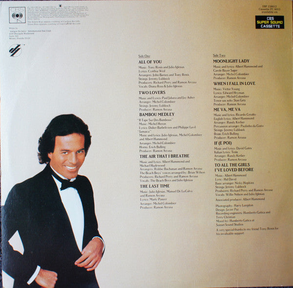 Julio Iglesias – 1100 Bel Air Place LP vinyl record, image 2 of 8