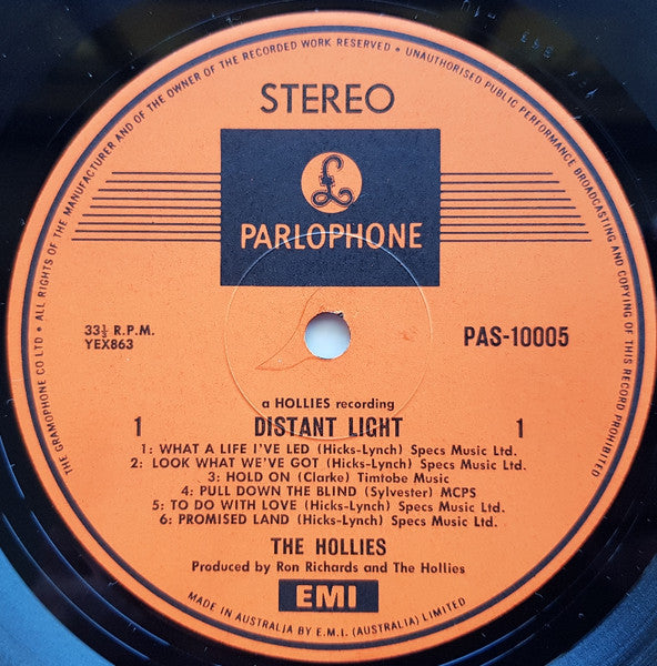 The Hollies – Distant Light LP vinyl record, image 5 of 6