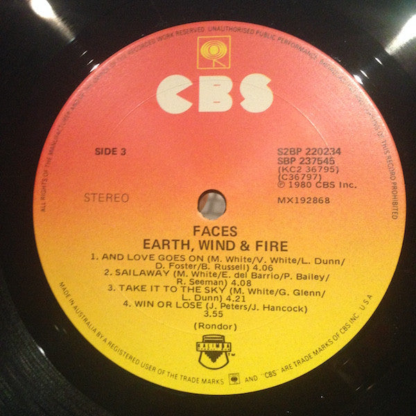 Earth, Wind & Fire – Faces (2xLP) LP vinyl record, image 5 of 6