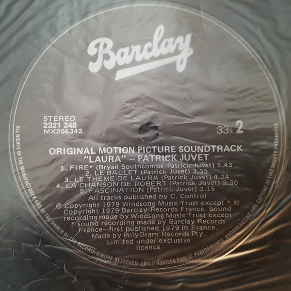 Patrick Juvet – Laura - Original Soundtrack LP vinyl record, image 4 of 8