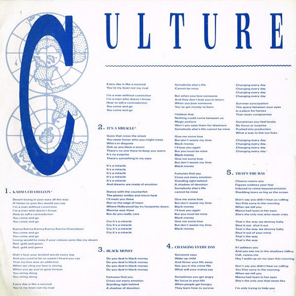 Culture Club – Colour By Numbers LP vinyl record, image 8 of 10