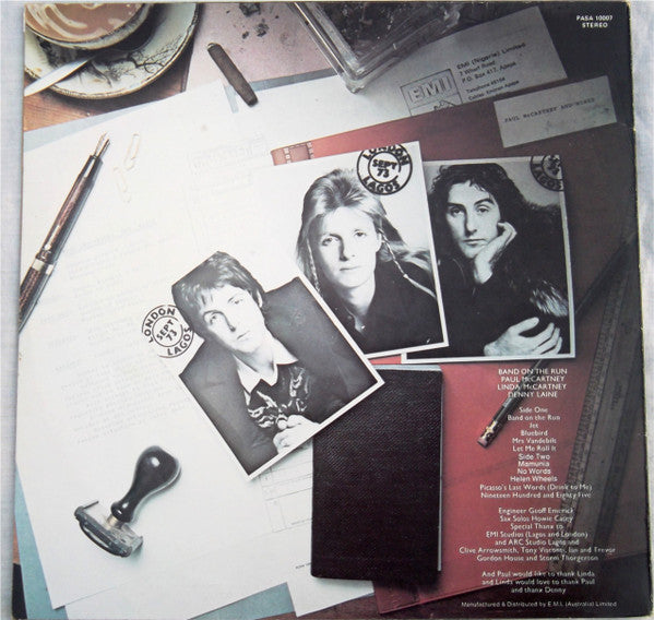 Wings – Band On The Run LP vinyl record, image 4 of 6