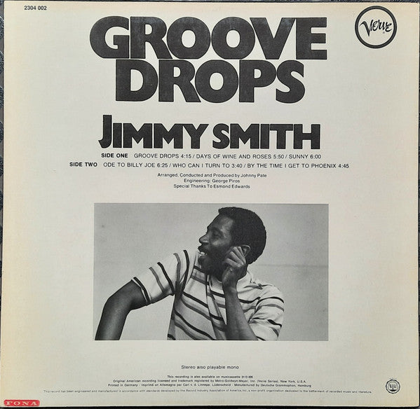 Jimmy Smith – Groove Drops LP vinyl record, image 2 of 4