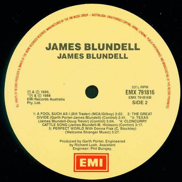 James Blundell – James Blundell LP vinyl record, image 4 of 6