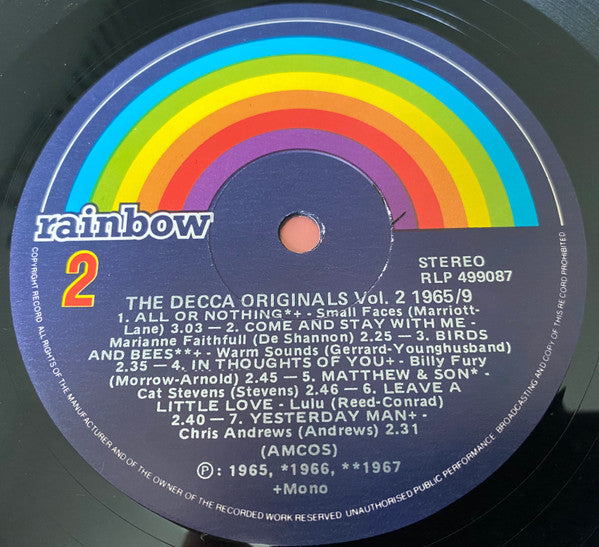 Various – The Decca Originals - Volume 2 - 1965-1969 LP vinyl record, image 4 of 4