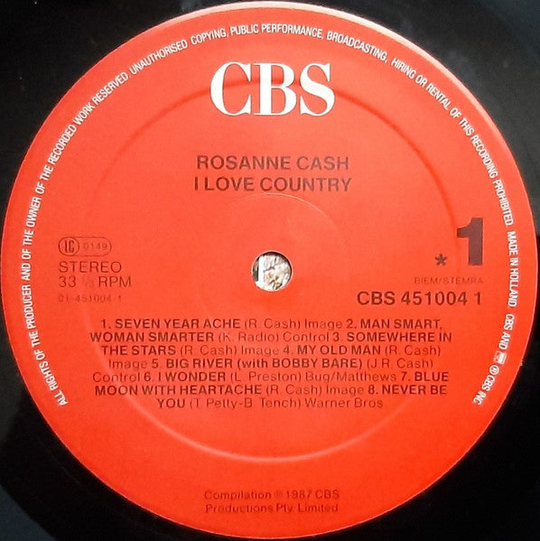 Rosanne Cash – I Love Country LP vinyl record, image 3 of 6