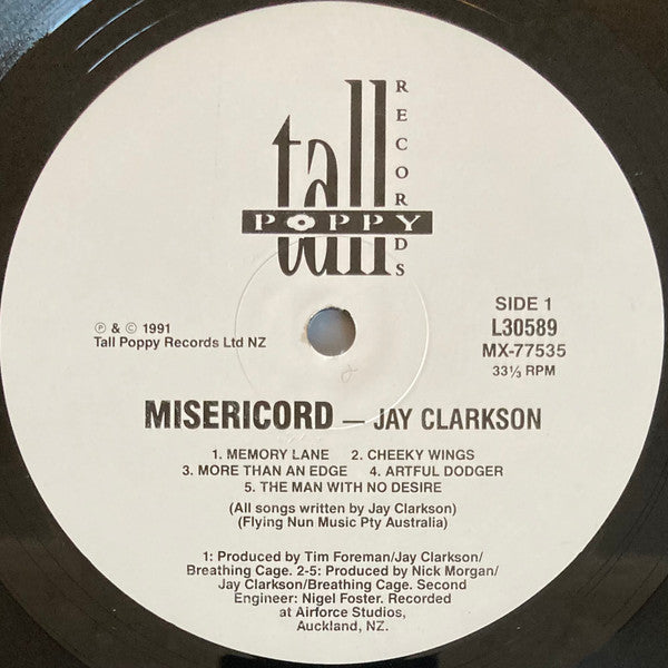 Jay Clarkson, Breathing Cage – Misericord LP vinyl record, image 3 of 6