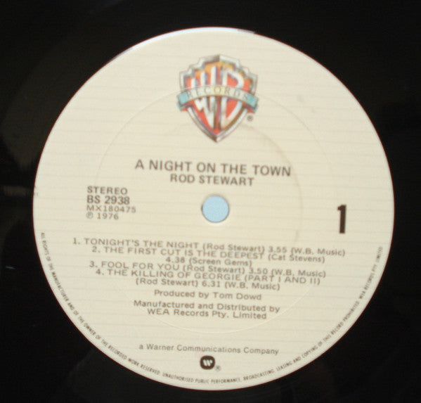 Rod Stewart – A Night On The Town LP vinyl record, image 3 of 4