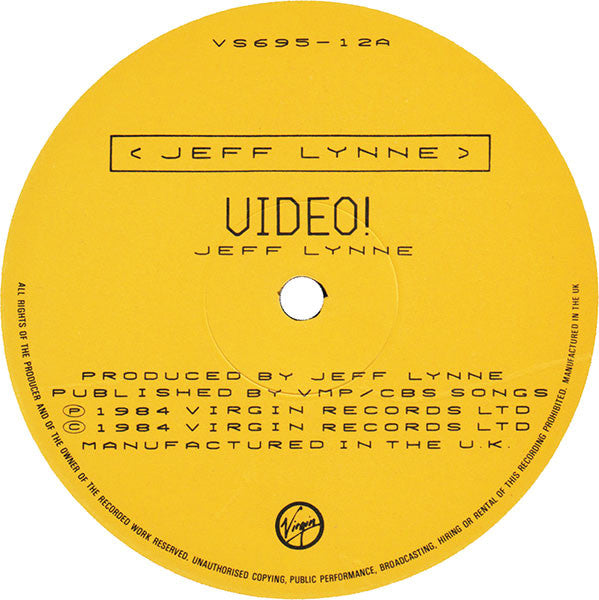 Jeff Lynne – Video! 12" vinyl record, image 3 of 4