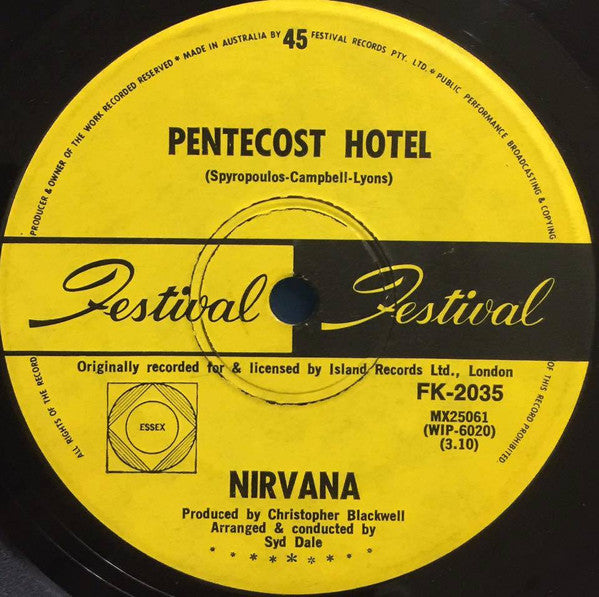 Nirvana – Pentecost Hotel 7" vinyl record, image 1 of 3