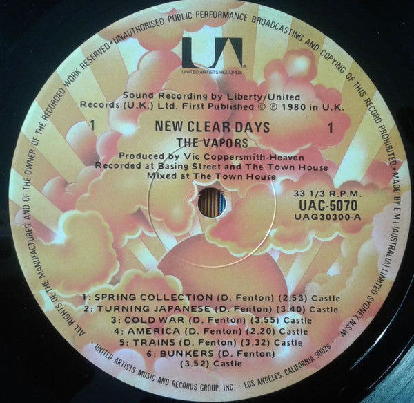 The Vapors – New Clear Days LP vinyl record, image 5 of 6