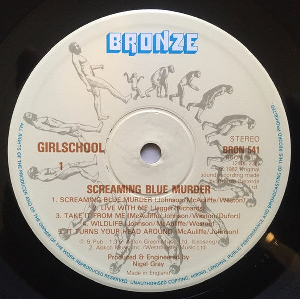 Girlschool – Screaming Blue Murder LP vinyl record, image 3 of 6