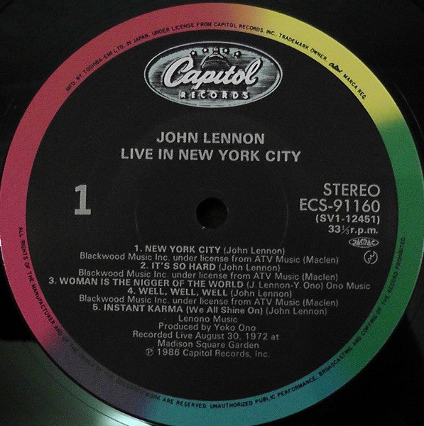 John Lennon – Live In New York City LP vinyl record, image 8 of 9